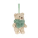 Jellycat Bartholomew Bear Jr. holiday decoration, front view