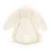 Cream-colored bunny plush toy on a white background