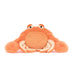 Plush crab toy on a white background