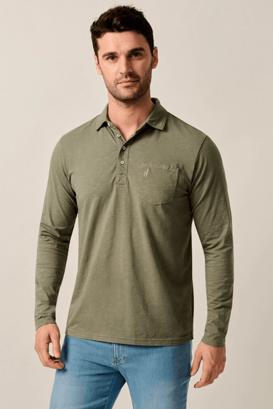 Johnnie - O Coastal Wash Long Sleeve - Agave Green - Johnnie - O
