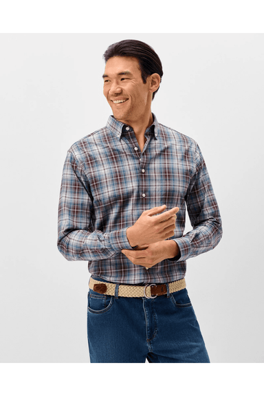 Johnnie-O Scotia Plaid Buttondown- Port - Johnnie-O