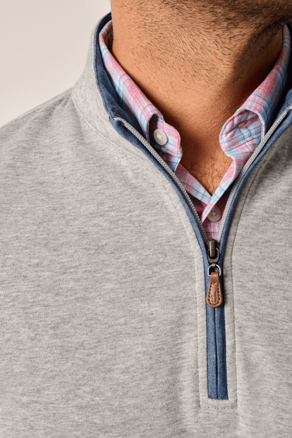 Johnnie - O Sully Quarter Zip - Light Gray - Johnnie - O