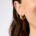 Julie Vos Cobblestone Double Hoop- Multi Stone Cat's Eye - Julie Vos