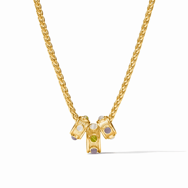Julie Vos Cobblestone Loop Necklace- Multi Stone Cat's Eye - Julie Vos