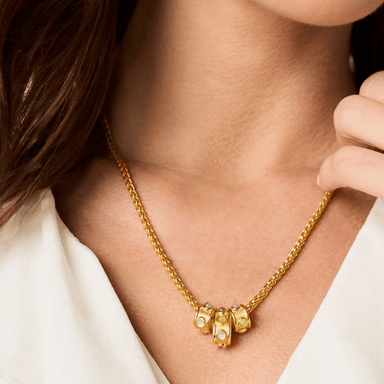 Julie Vos Cobblestone Loop Necklace- Multi Stone Cat's Eye - Julie Vos