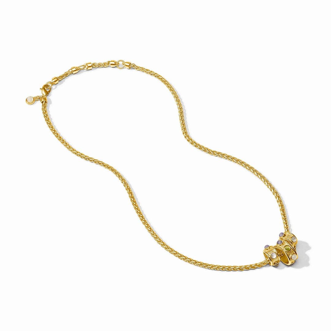 Julie Vos Cobblestone Loop Necklace- Multi Stone Cat's Eye - Julie Vos