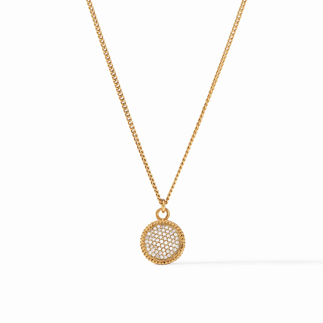 Julie Vos Fleur-de-Lis Solitaire Necklace- Cubic Zirconia - Julie Vos