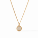 Julie Vos Fleur-de-Lis Solitaire Necklace- Cubic Zirconia - Julie Vos