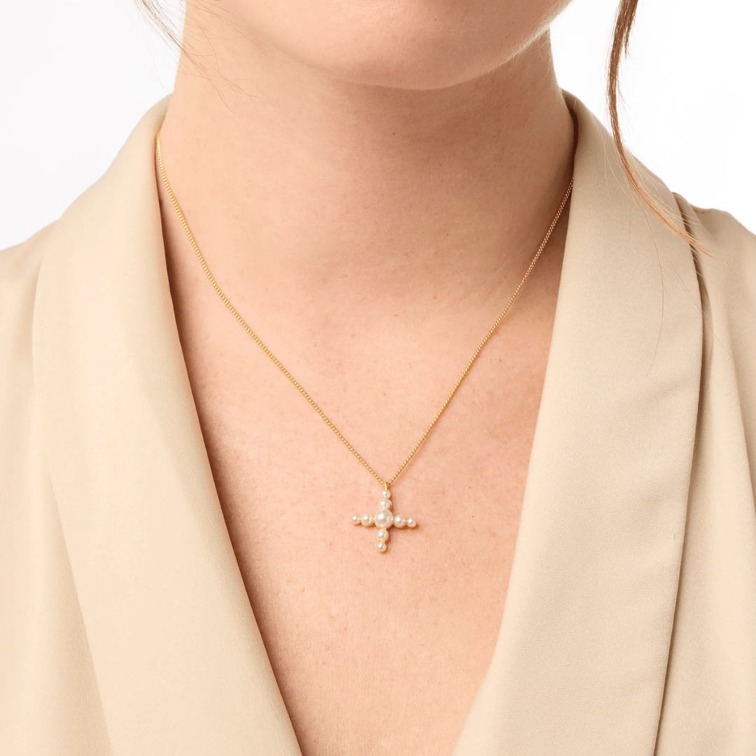 Julie Vos Gumdrop Cross Delicate Necklace - Julie Vos