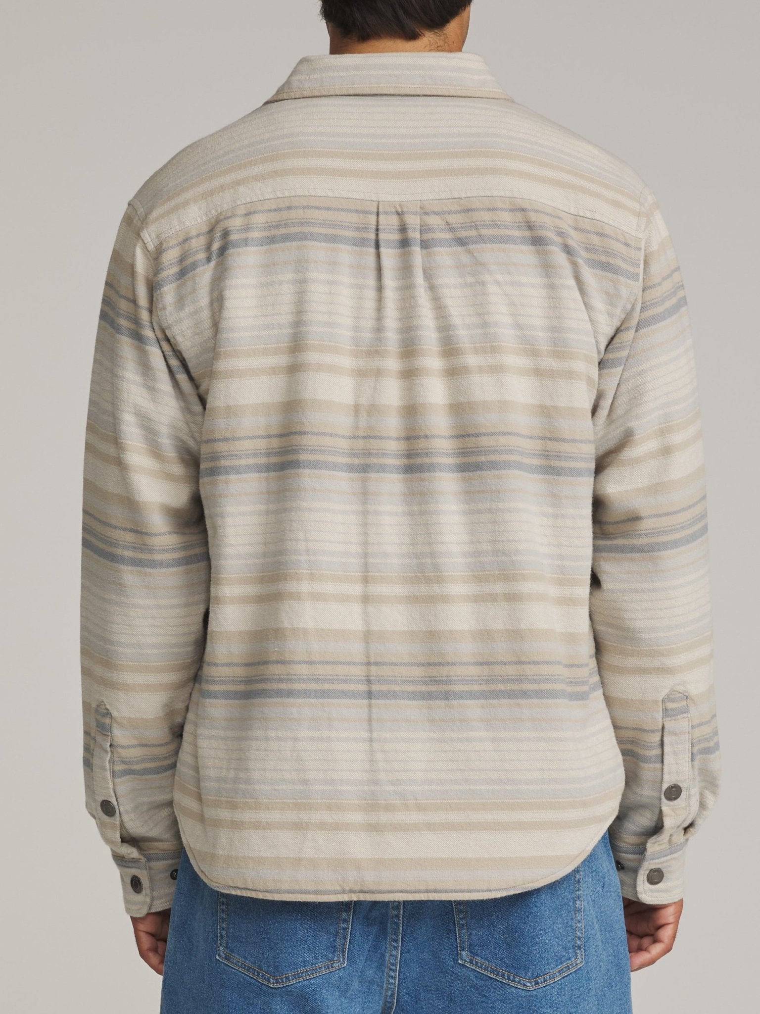 Katin Harold Stripe Shirt Jacket- Sand - Katin