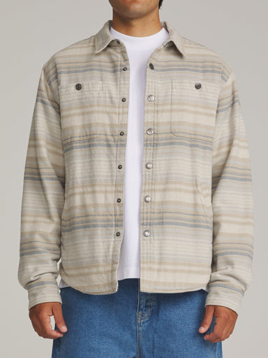 Katin Harold Stripe Shirt Jacket- Sand - Katin