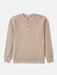 Katin Mesa waffle knit henley thermal in washed taupe, laid flat, front view