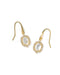 Kendra Scott Daphne Crystal Frame Gold Drop Earrings in Ivory Mother-of-Pearl