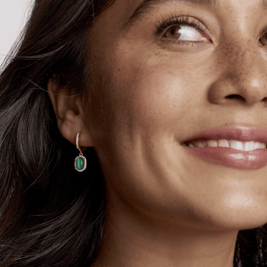 Kendra Scott Daphne Crystal Frame Huggies - Gold - Kendra Scott