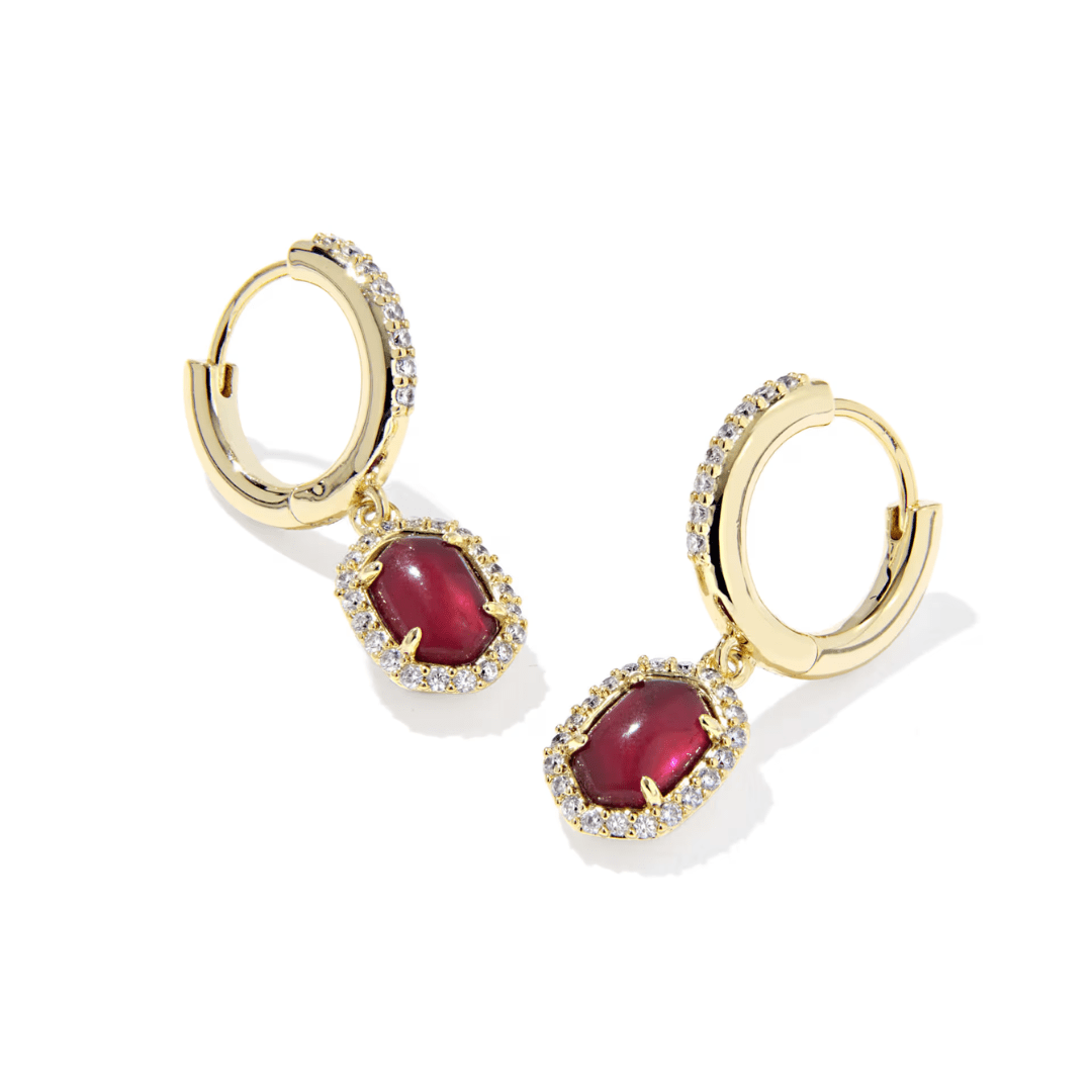 Kendra Scott Daphne Crystal Frame Huggies - Gold - Kendra Scott