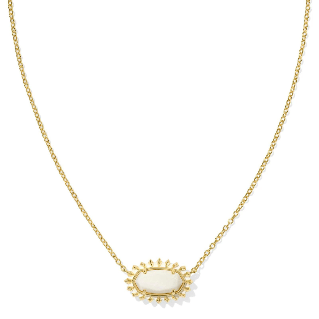 Kendra Scott Elisa Color Burst Frame Necklace - Gold - Kendra Scott