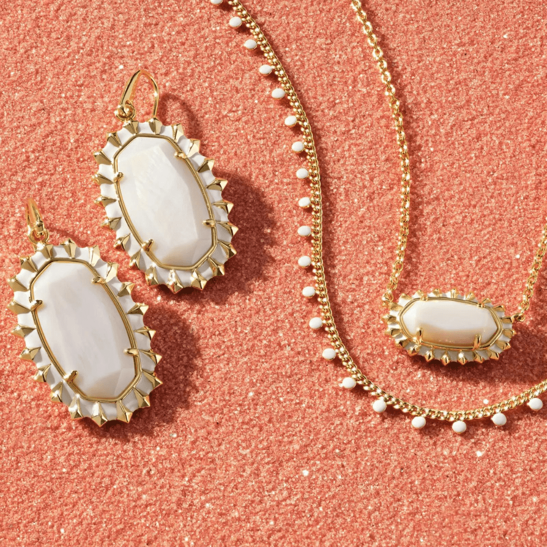 Kendra Scott Elisa Color Burst Frame Necklace - Gold - Kendra Scott