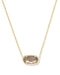 Kendra Scott Elisa Gold Pendant Necklace in Taupe Mother-of-Pearl