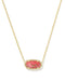 Kendra Scott Elisa Gold Pendant Necklace in Bronze Veined Red Magnesite