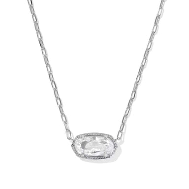 Kendra Scott Elisa Luxe Pendant Necklace in Silver in White CZ - Kendra Scott