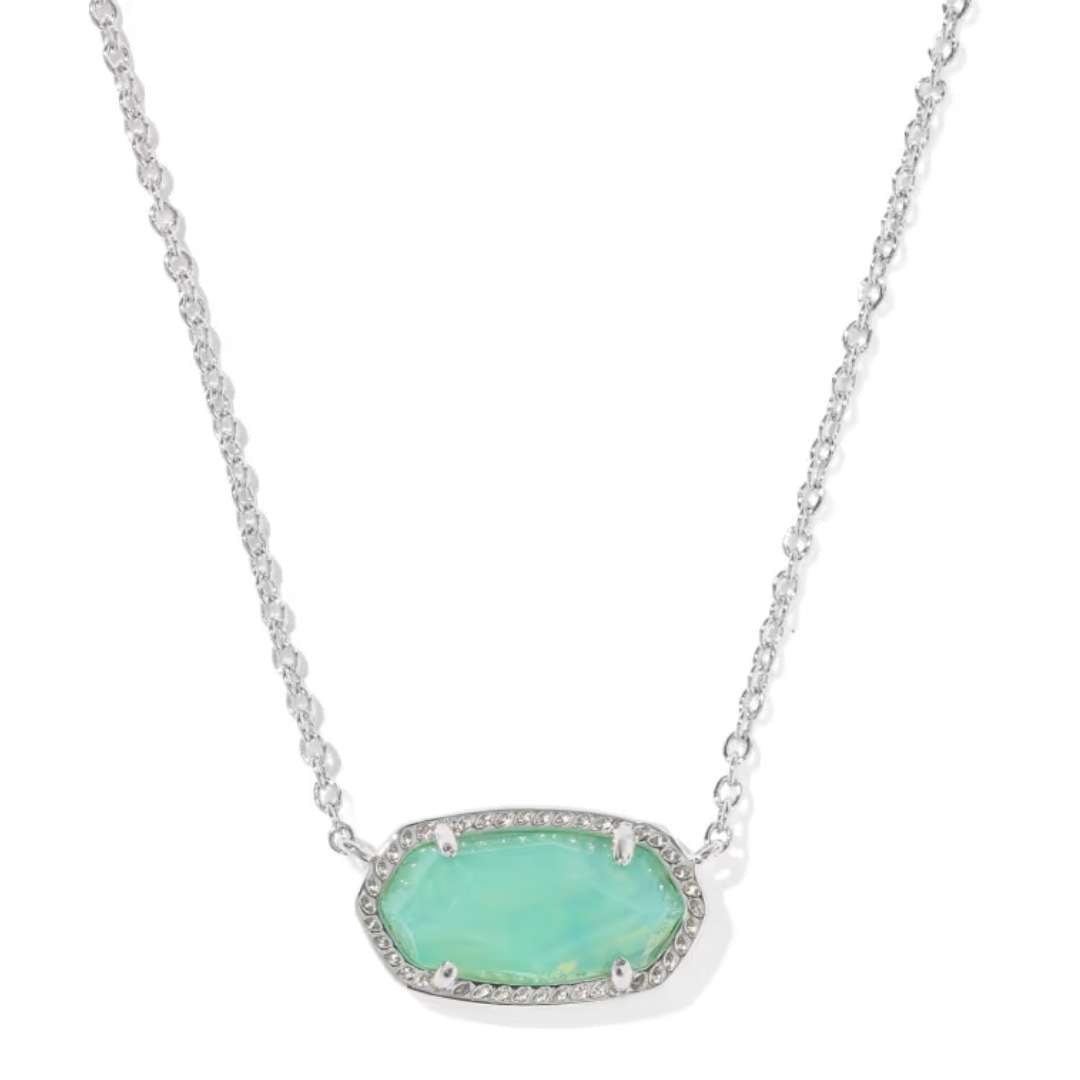 Kendra Scott Elisa Silver Necklace in Mint Iridescent Abalone - Kendra Scott