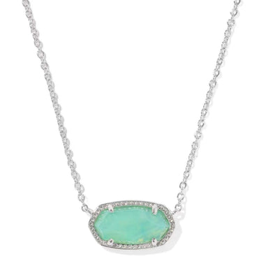 Kendra Scott Elisa Silver Necklace in Mint Iridescent Abalone - Kendra Scott