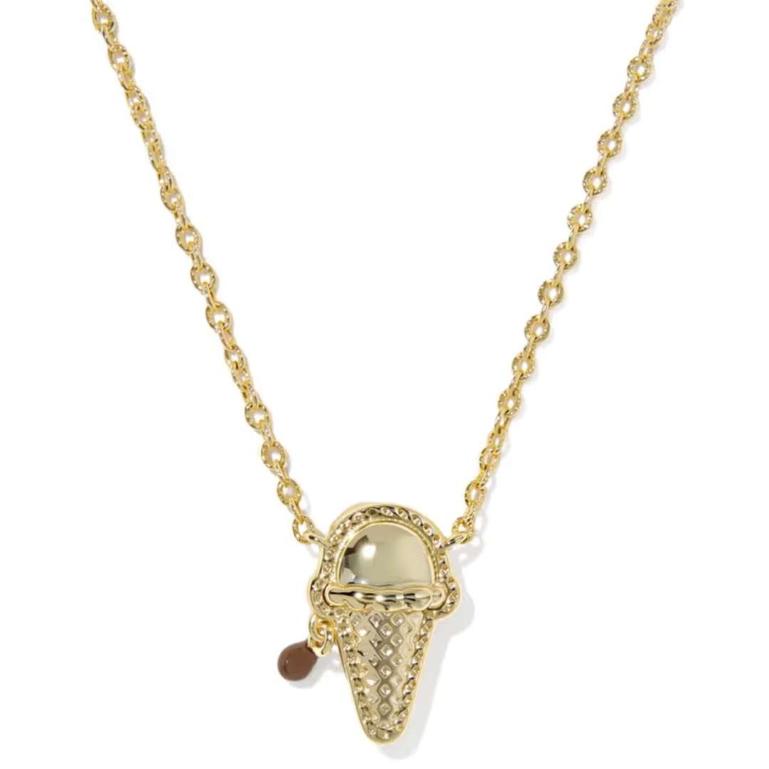 Kendra Scott Ice Cream Gold Pendant Necklace - Kendra Scott