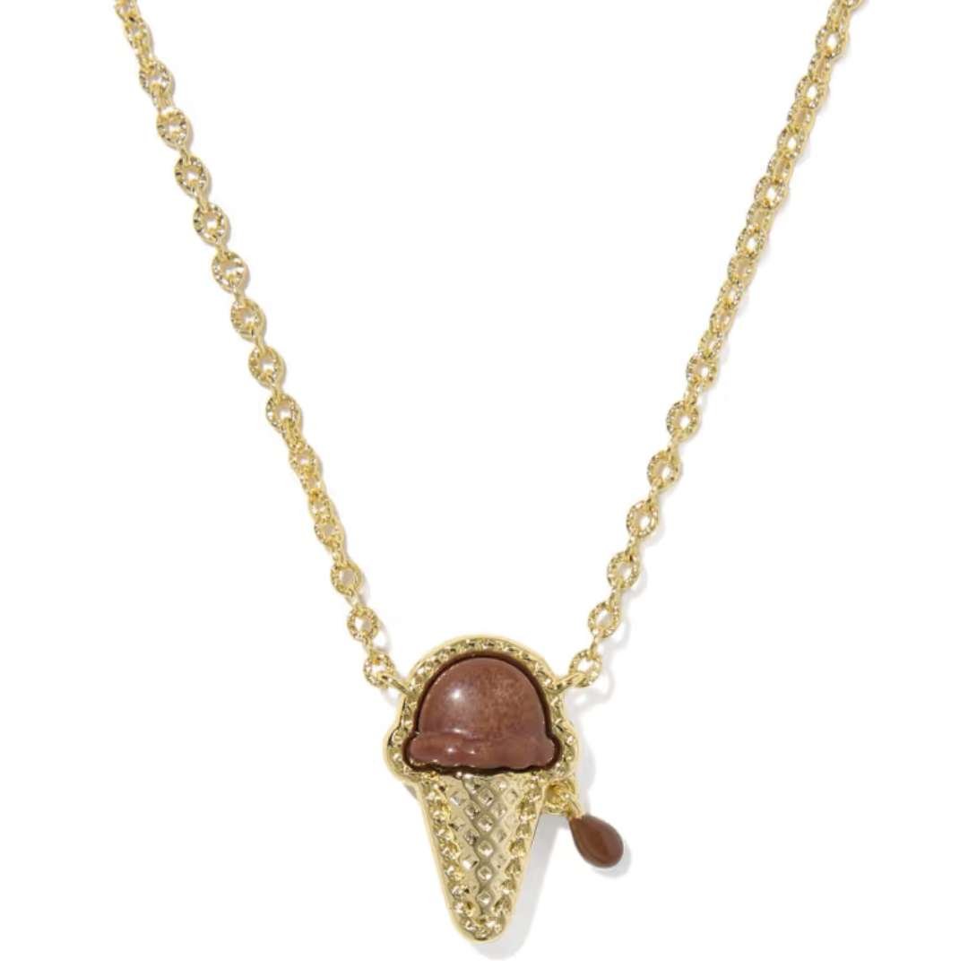 Kendra Scott Ice Cream Gold Pendant Necklace - Kendra Scott