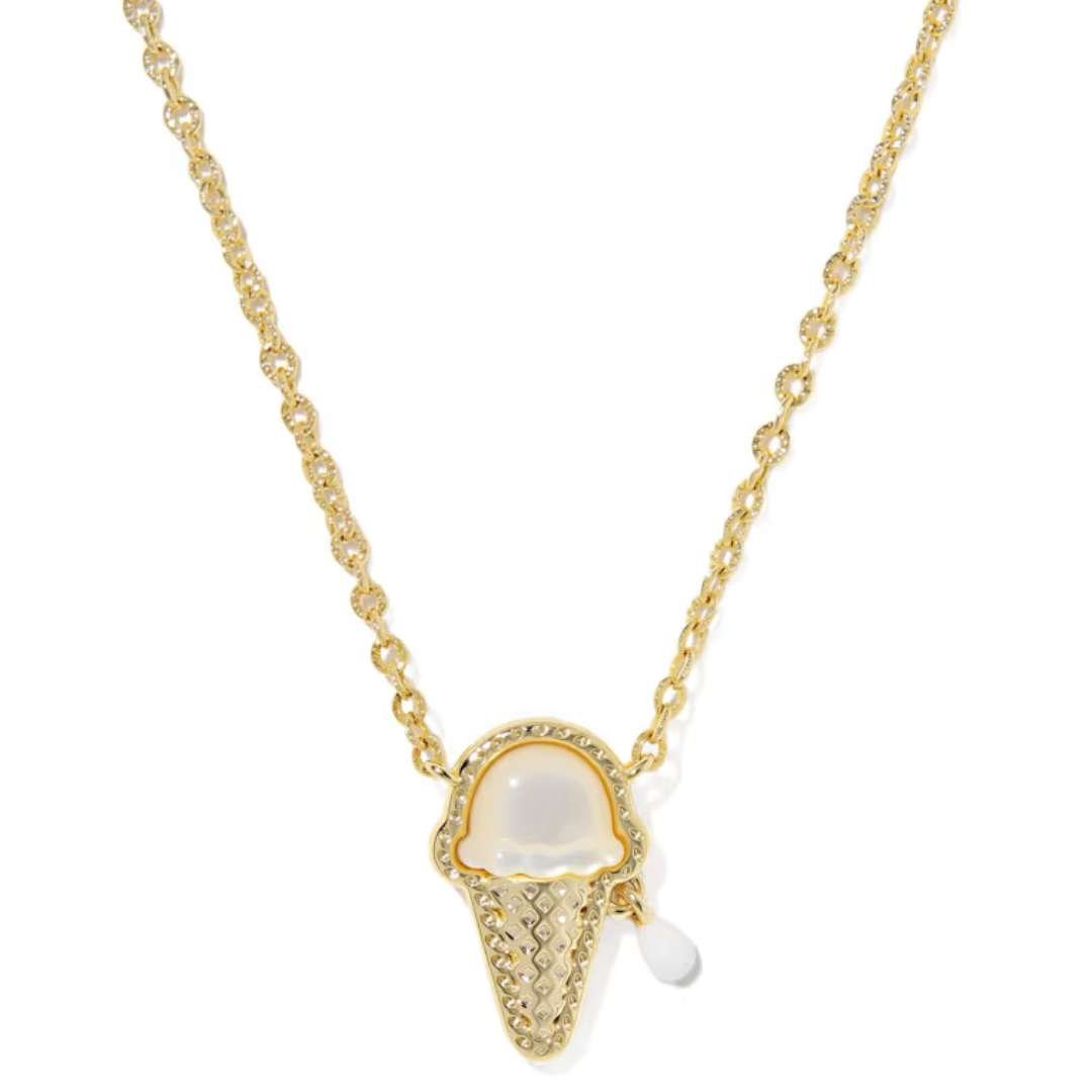 Kendra Scott Ice Cream Gold Pendant Necklace - Kendra Scott