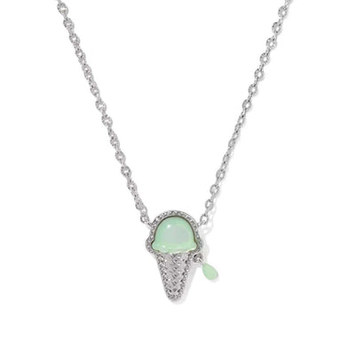 Kendra Scott Ice Cream Silver Pendant Necklace in Mint Mother of Pearl - Kendra Scott