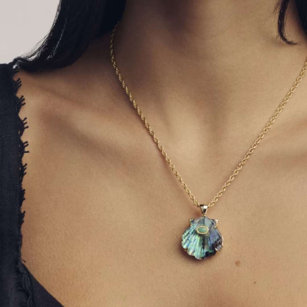 Kendra Scott Lucia Shell Gold Necklace - Kendra Scott