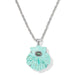 Kendra Scott Lucia Shell Silver Necklace in Sea Green Chrysocolla - Kendra Scott