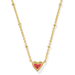 Kendra Scott Mini Ari Heart Satellite Pendant Necklace - Gold - Kendra Scott