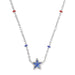 Kendra Scott Mini Cassidy Silver Pendant Necklace in Blue Illusion - Kendra Scott