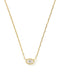 Kendra Scott Mini Elisa Luxe gold pendant necklace in White CZ