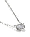 Kendra Scott Mini Elisa Luxe silver pendant necklace in White CZ, view 3