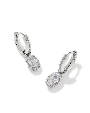 Kendra Scott Mini Ellie Luxe Silver Huggie Earrings - Kendra Scott