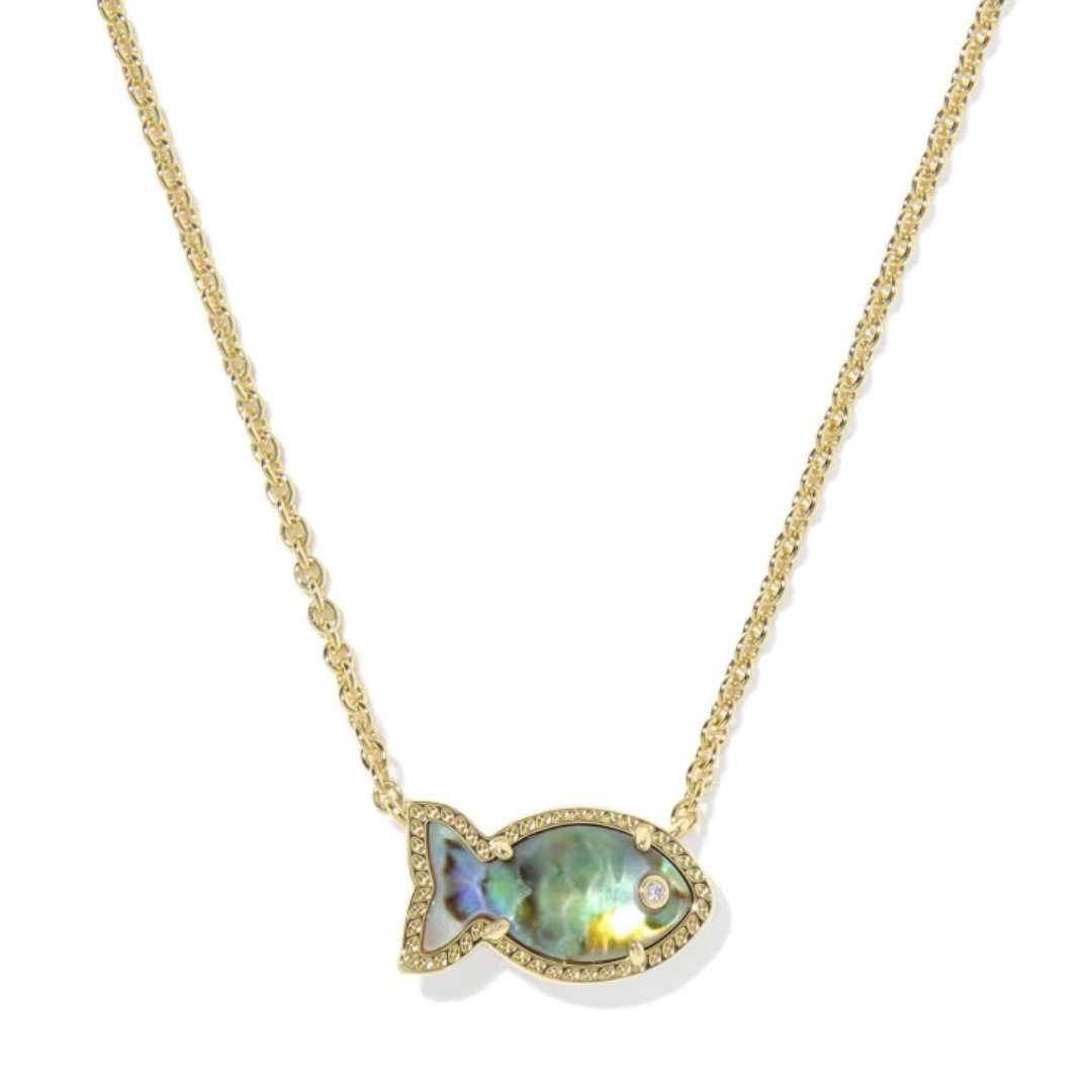 Kendra Scott Parker Fish Pendant Necklace in Abalone Shell - Kendra Scott