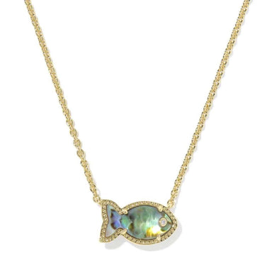 Kendra Scott Parker Fish Pendant Necklace in Abalone Shell - Kendra Scott
