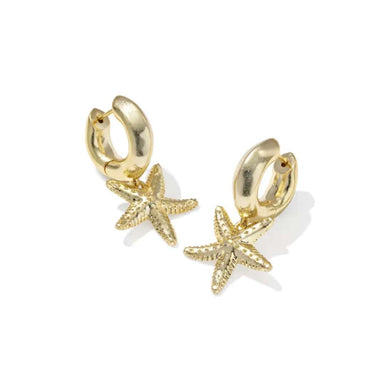Kendra Scott Parker Gold Starfish Huggies - Kendra Scott