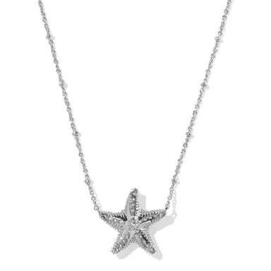 Kendra Scott Parker Starfish Silver Pendant Necklace in Natural Mother of Pearl - Kendra Scott