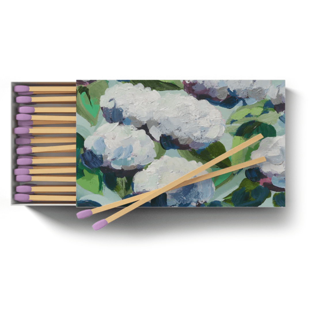 Kim Hovell Boxed Matches - Coastal Hydrangea - Annapolis Candle