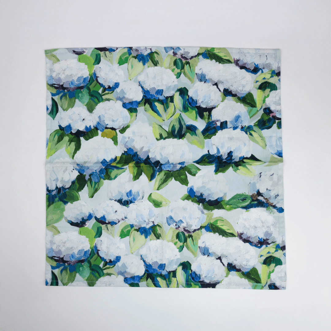 Kim Hovell Dinner Napkins (Set of 4) Coastal Hydrangea - Kim Hovell
