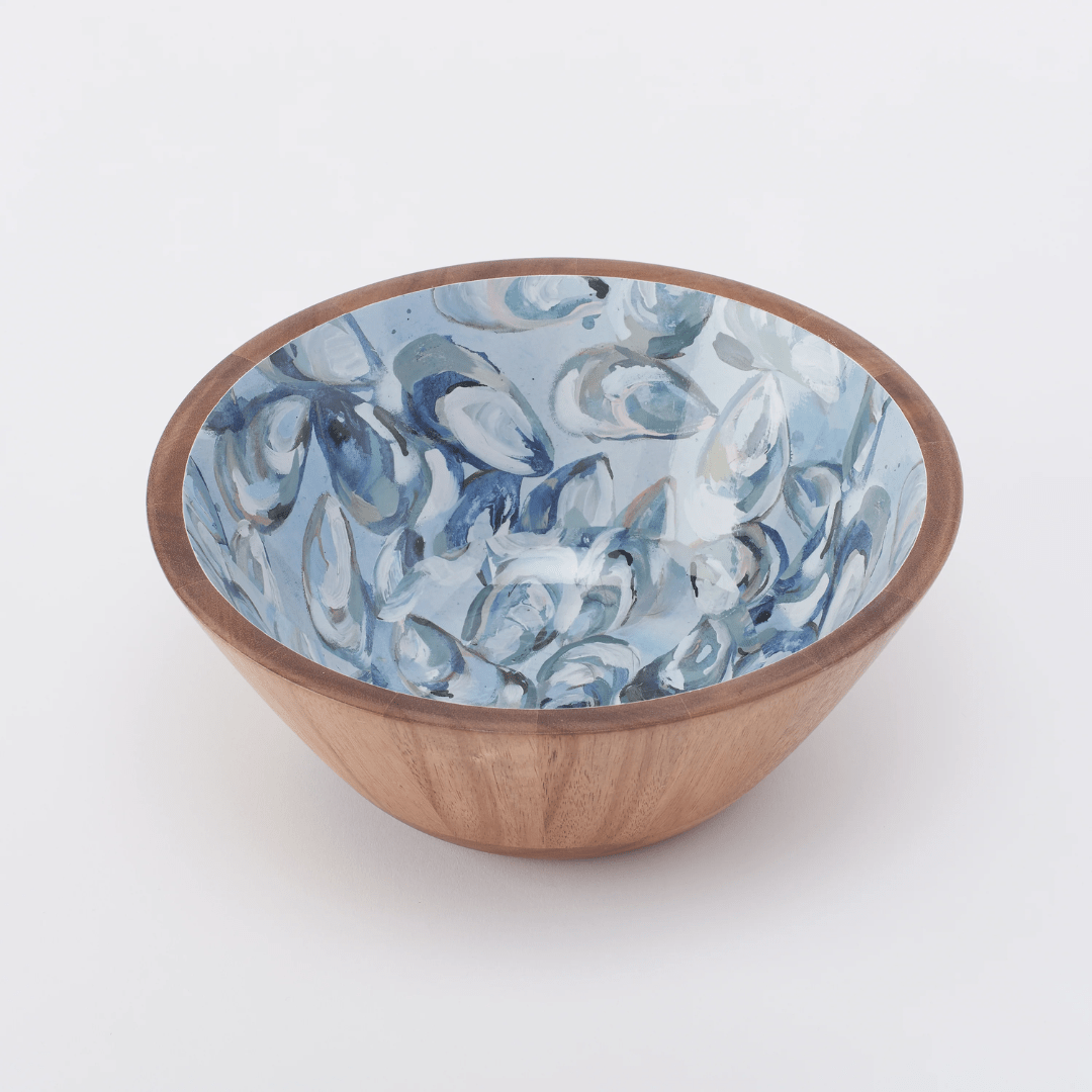 Kim Hovell Wooden Bowl - Pewter Shells - Kim Hovell