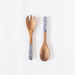 Kim Hovell Wooden Salad Utensils - Pewter Shells - Kim Hovell
