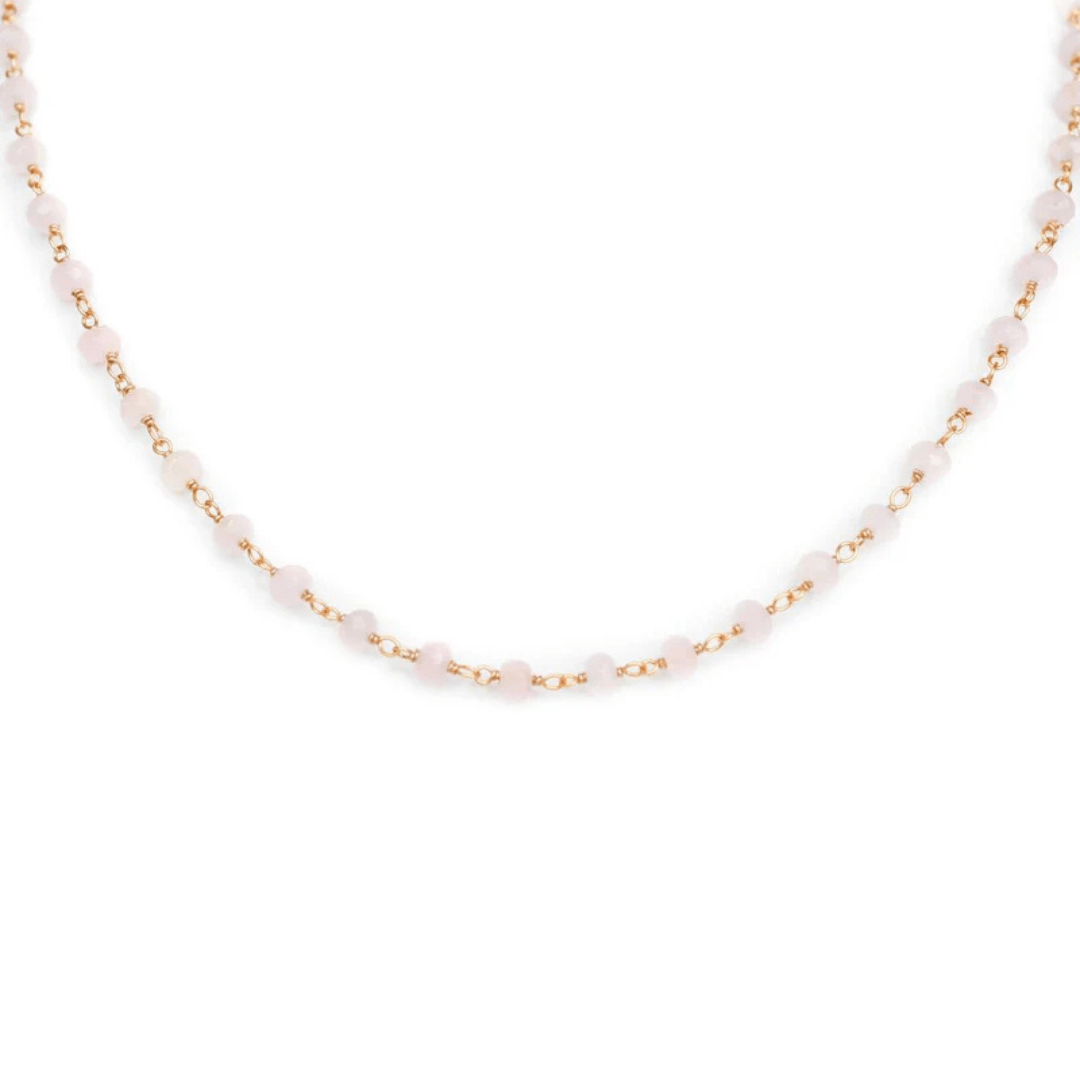 Kimberly James Beaded 3 - 4mm Choker Necklace - Rose Quartz - Kimberly James Jewelry