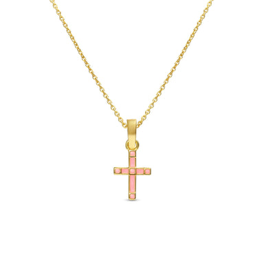 Kimberly James Grace Enamel Cross Necklace - Kimberly James Jewelry