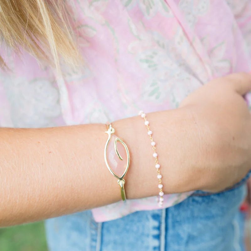 Kimberly James Jewelry Beaded Gemstone Bracelet - Pink Opal - Kimberly James Jewelry