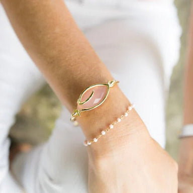 Kimberly James Jewelry Beaded Gemstone Bracelet - Pink Opal - Kimberly James Jewelry