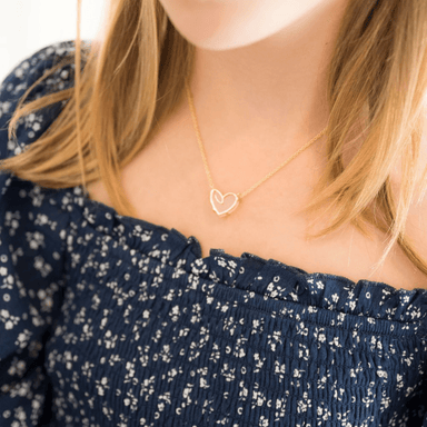 Kimberly James Jewelry Open Heart Necklace - Pink Chalcedony - Kimberly James Jewelry